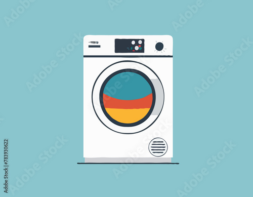 Tumble dryer. Icon for design. Easily editable
