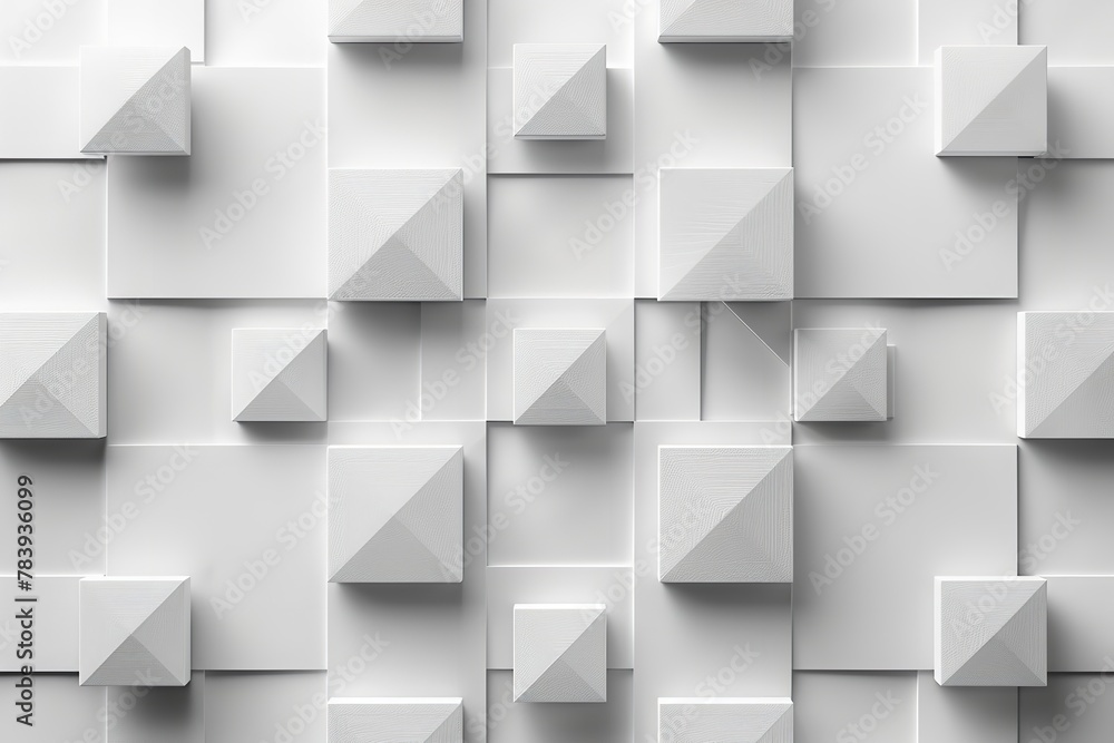 Contemporary white and light grey square overlapped patch. Generative Ai Contemporary white and light grey square overlapped patch. Generative Ai