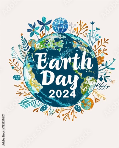 Poster background for Earth Day 2024 for social media and CSR