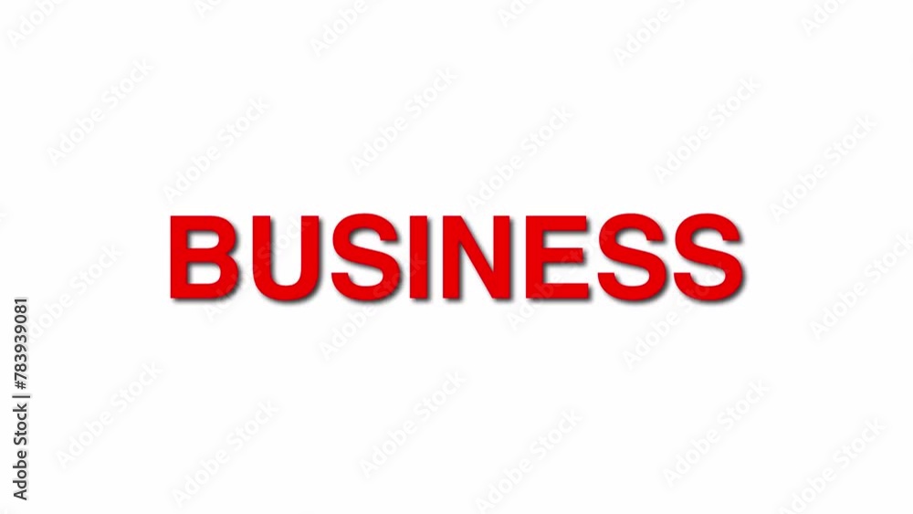 Business 3D Elegant title reveal text animation Red Color with shadows on a white background Business 3D Elegant title reveal text animation Red Color with shadows on a white background