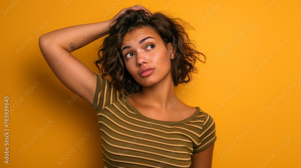 Young Woman in Thoughtful Pose Young Woman in Thoughtful Pose
