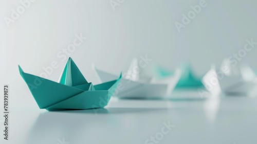 A Unique Blue Paper Boat