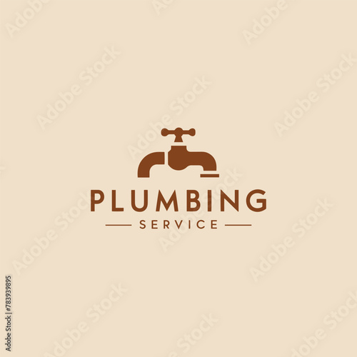 plumbing logo design. creative logo design for plumber company.Plumbing service logo.