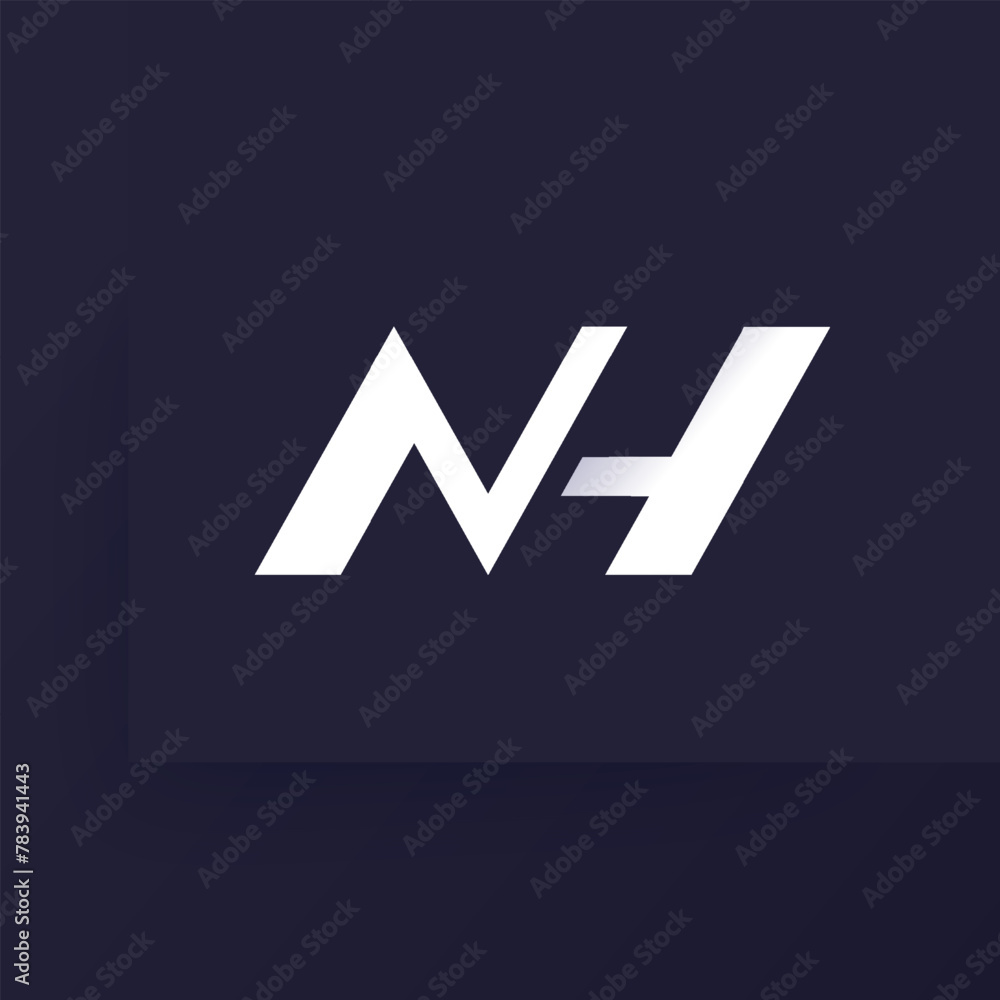 NH letters logo, vector monogram NH letters logo, vector monogram