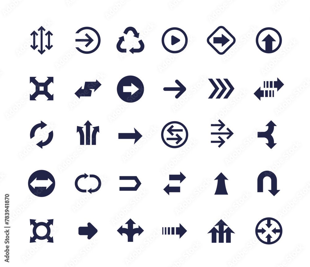 arrows vector set, direction, up, down and right icons arrows vector set, direction, up, down and right icons