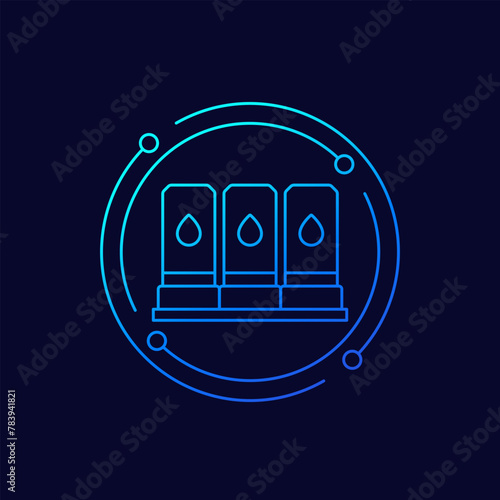 toner cartridge icon, linear design