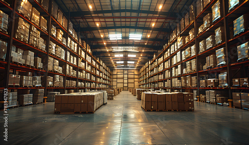 Wallpaper Mural Industrial Warehouse: Vast Capacity for Goods Storage. Torontodigital.ca