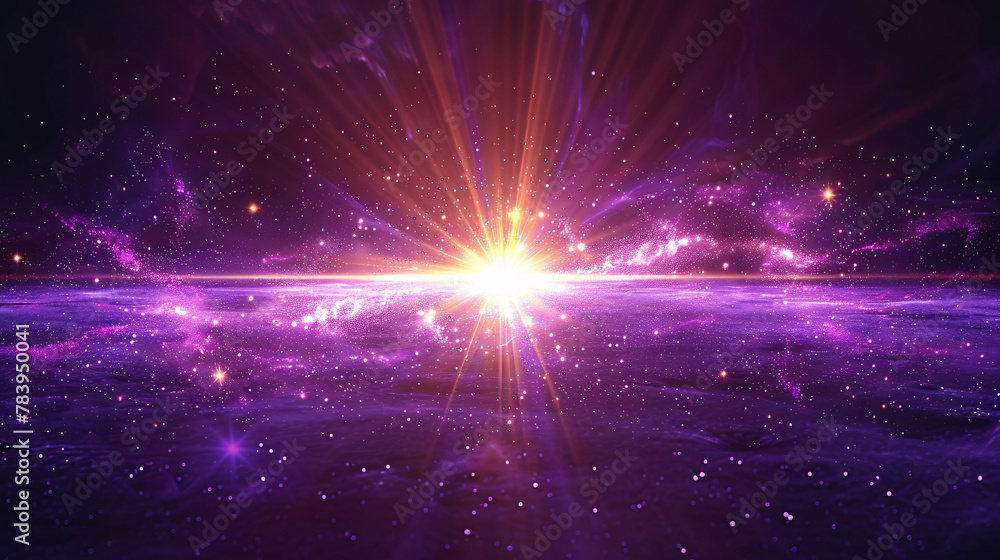 
The star burst with brilliance glow bright star purple glowing light burst on a transparent background violet sun rays
