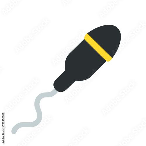 Sperm icon vector graphics element silhouette sign symbol illustration on a Transparent Background