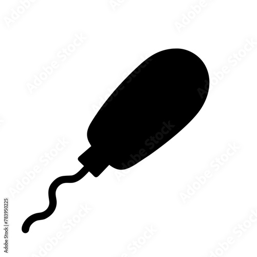 Sperm icon vector graphics element silhouette sign symbol illustration on a Transparent Background