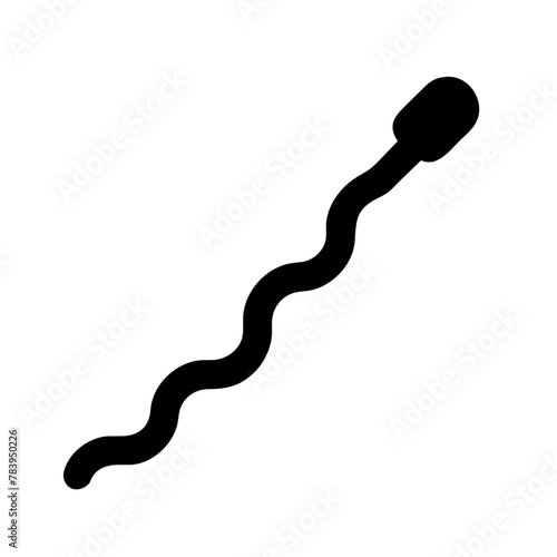 Sperm icon vector graphics element silhouette sign symbol illustration on a Transparent Background