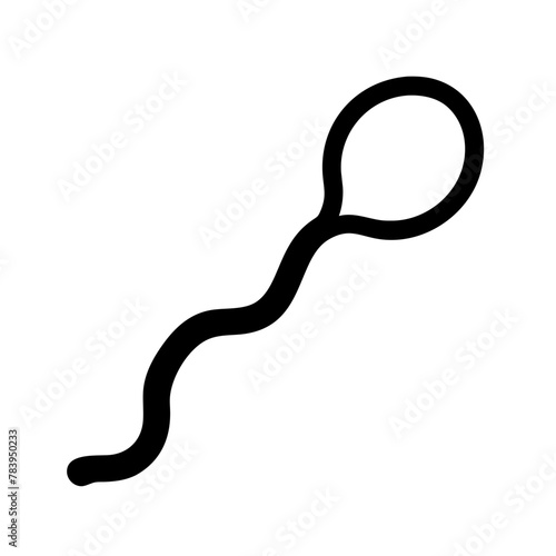 Sperm icon vector graphics element silhouette sign symbol illustration on a Transparent Background