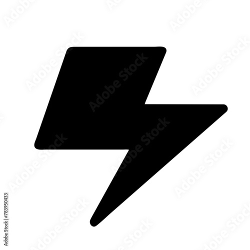 Bolt icon vector graphics element silhouette sign symbol illustration on a Transparent Background