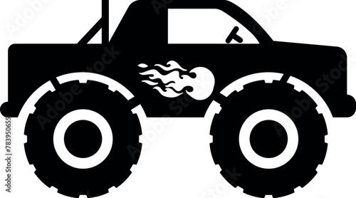monster truck racing car vector 