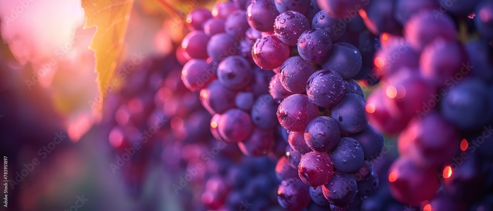 The picturesque vineyard at sunset with rows of grapevines hosts a charming tasting event in progress The picturesque vineyard at sunset with rows of grapevines hosts a charming tasting event in progress