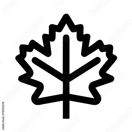 Maple Leaf Canadian symbol icon vector graphics element silhouette sing illustration on a Transparent Background