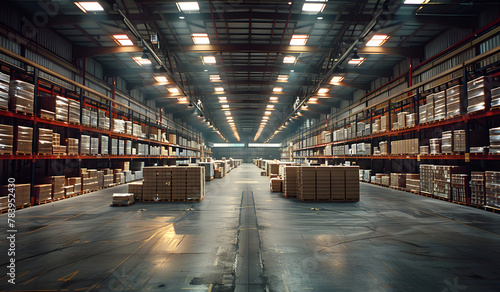 Industrial Warehouse  Vast Capacity for Goods Storage.