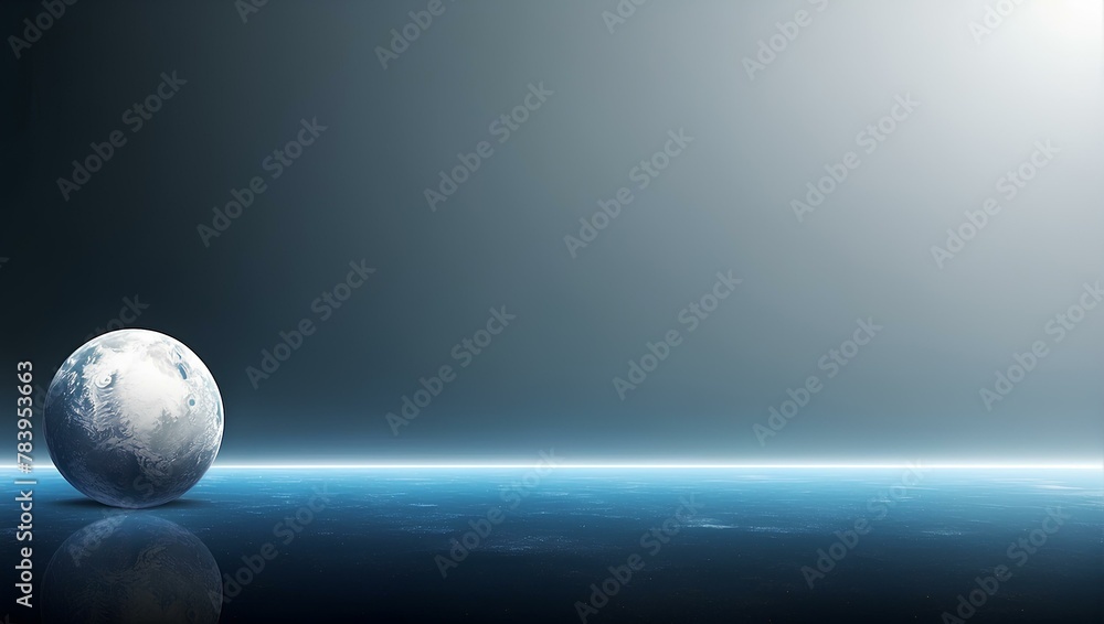 Fototapeta premium earth planet on the floor with copy space