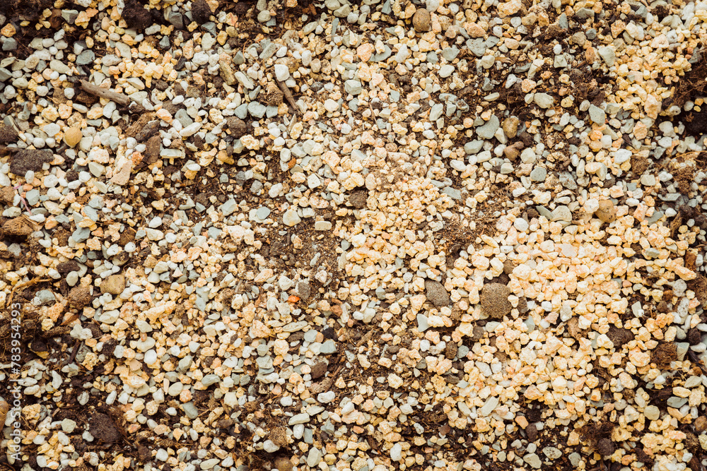 Soil mixed for succulent plants. Background and texture. Shot from above. Soil mixed for succulent plants. Background and texture. Shot from above.