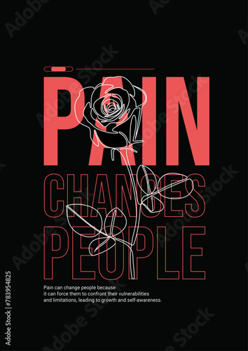 T-Shirt Design Changes People Typography Design Print Vector Illustration.