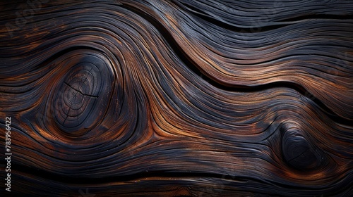 Macro shot of a textured wooden surface with warm sunlight enhancing the intricate grain patterns.