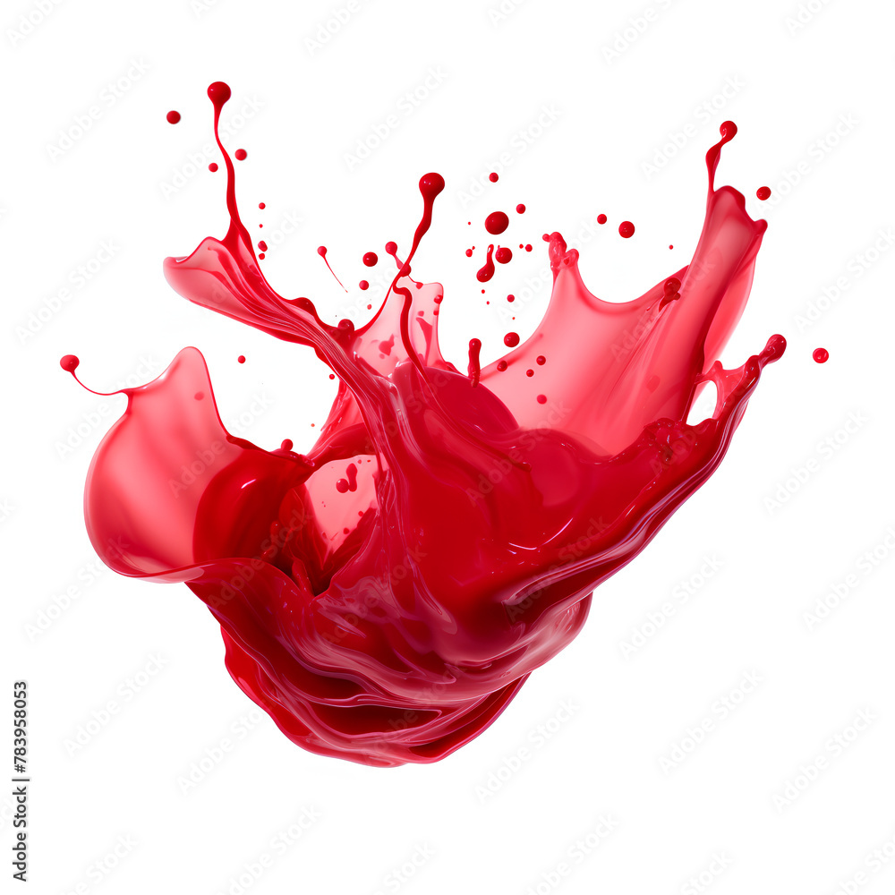 Red splash isolated on white background Red splash isolated on white background
