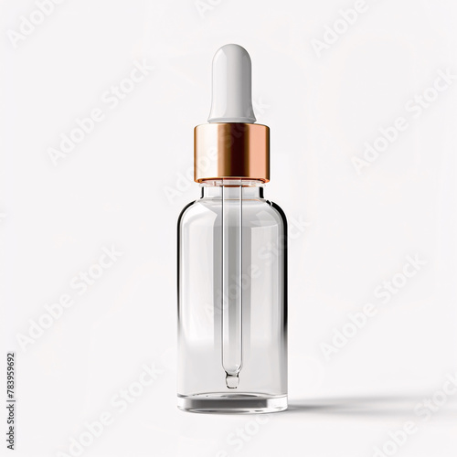Glass bottles with dropper for serum or oil mockup