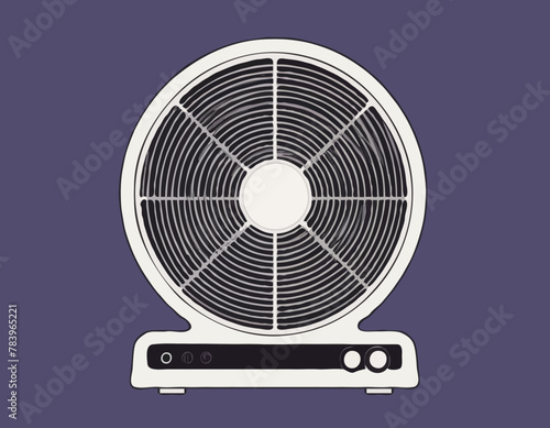 Vector illustration of a fan heater