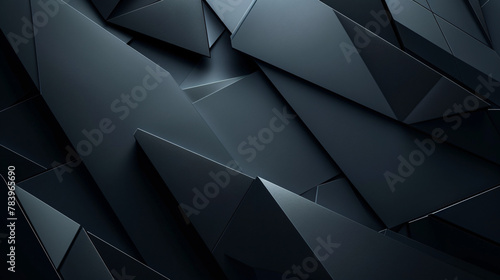 Black abstract background with 3D cubes arranged in dynamic pattern