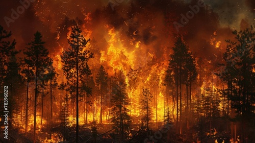 The Raging Forest Fire