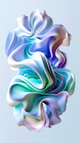 Ethereal 3D Abstract Twirling Shapes in Pastel Colors