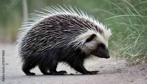 A Porcupine With Its Tail Twitching Nervously © Shagufta