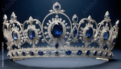 A Regal Tiara Encrusted With Sparkling Diamonds An