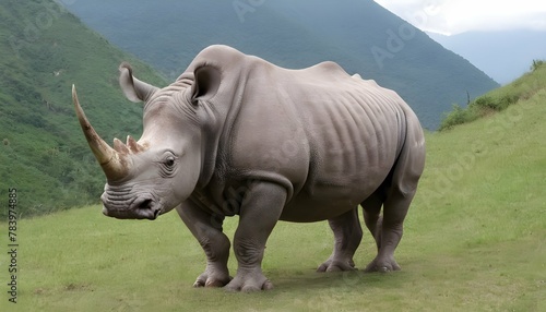 A Rhinoceros In A Mountainous Region2 © Shagufta