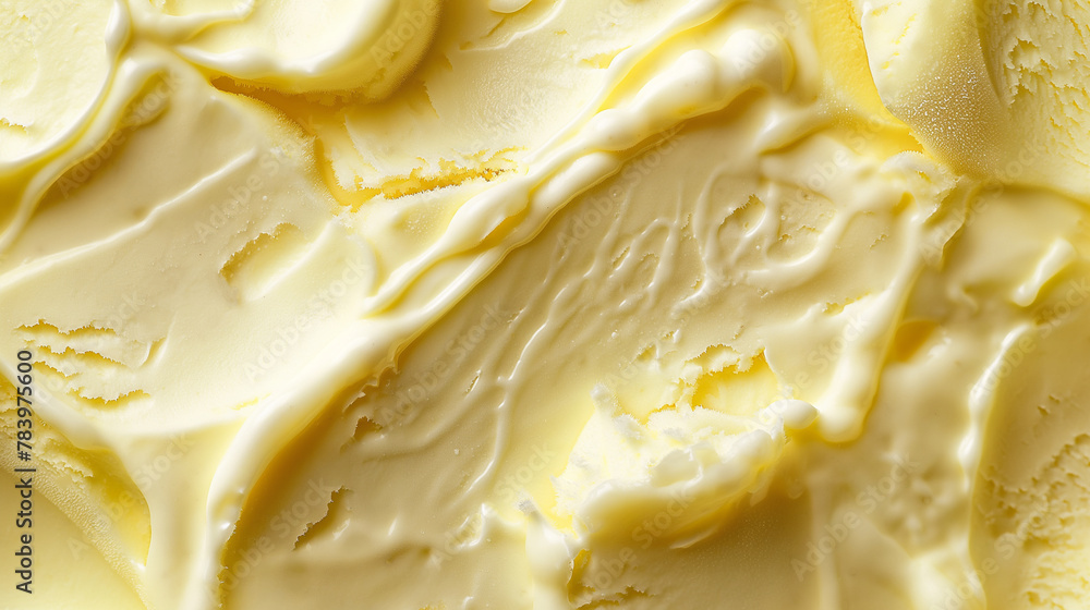 Abstract background of yellow lemon texture ice cream