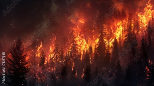 The Fiery Forest Blaze