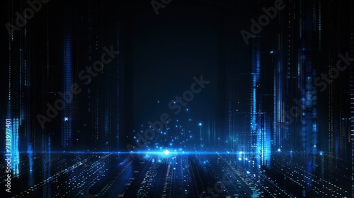 abstract background Digital cyber space particles User Interface background, modern speed light.