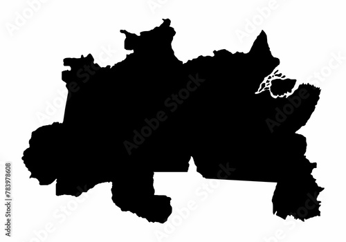 Brazil North silhouette map photo