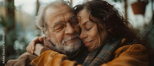 Tender Embrace: A Moment of Warmth and Care. Concept Love, Affection, Comfort, Emotions, Connection