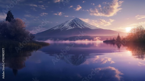 Sunrise at the Mountain Lake