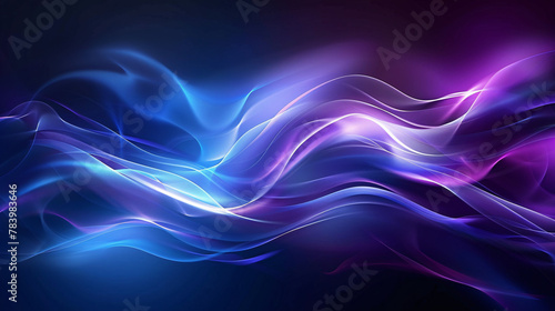 Ethereal blue and purple backdrop with swirling patterns and sparkling stars