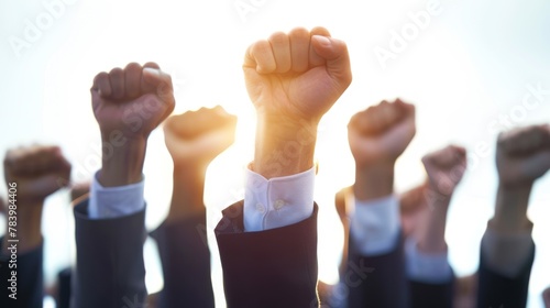 A Unified Display of Raised Fists © PiBu Stock