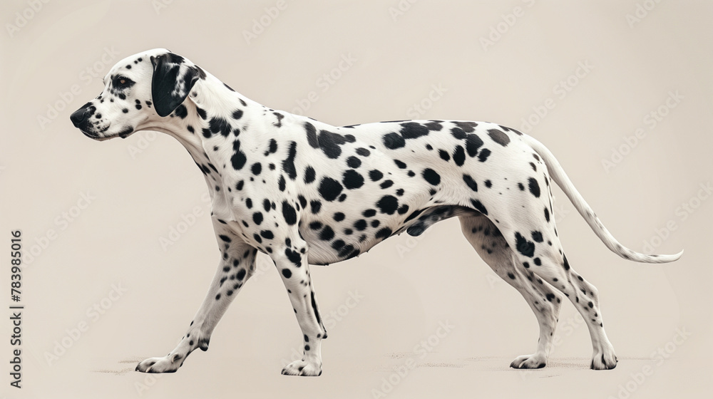 A cute black and white Dalmatian - portrait pet