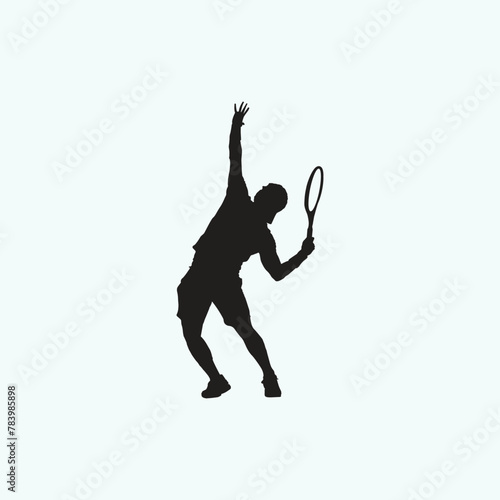 Tennis Sport Silhouette Logo Icon Illustration Brand Identity