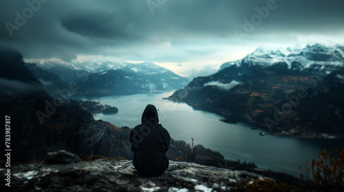 a man sits on a rock © Edgar Martirosyan