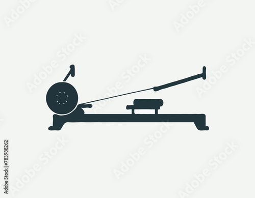 Rowing machine icon vector. Trendy flat rowing machine icon from gym and fitness collection isolated on white background. Vector illustration can be used for web and mobile graphic design, logo