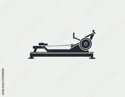 Rowing machine icon vector. Trendy flat rowing machine icon from gym and fitness collection isolated on white background. Vector illustration can be used for web and mobile graphic design, logo