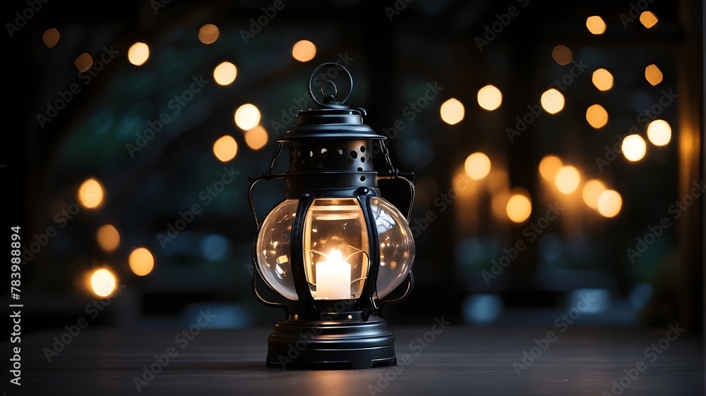 Soft Focus Lantern with Black Background