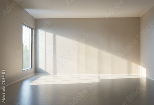 Minimal interior empty room with blank wall in Bright Colours 