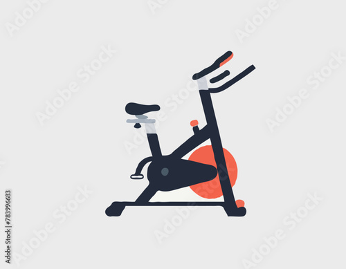 Exercise Bike Icon on Transparent Background 